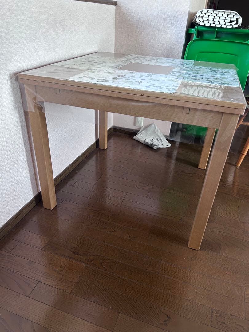 あんこちゃん様専用◇ナチュラル木製正方形ダイニングテーブル