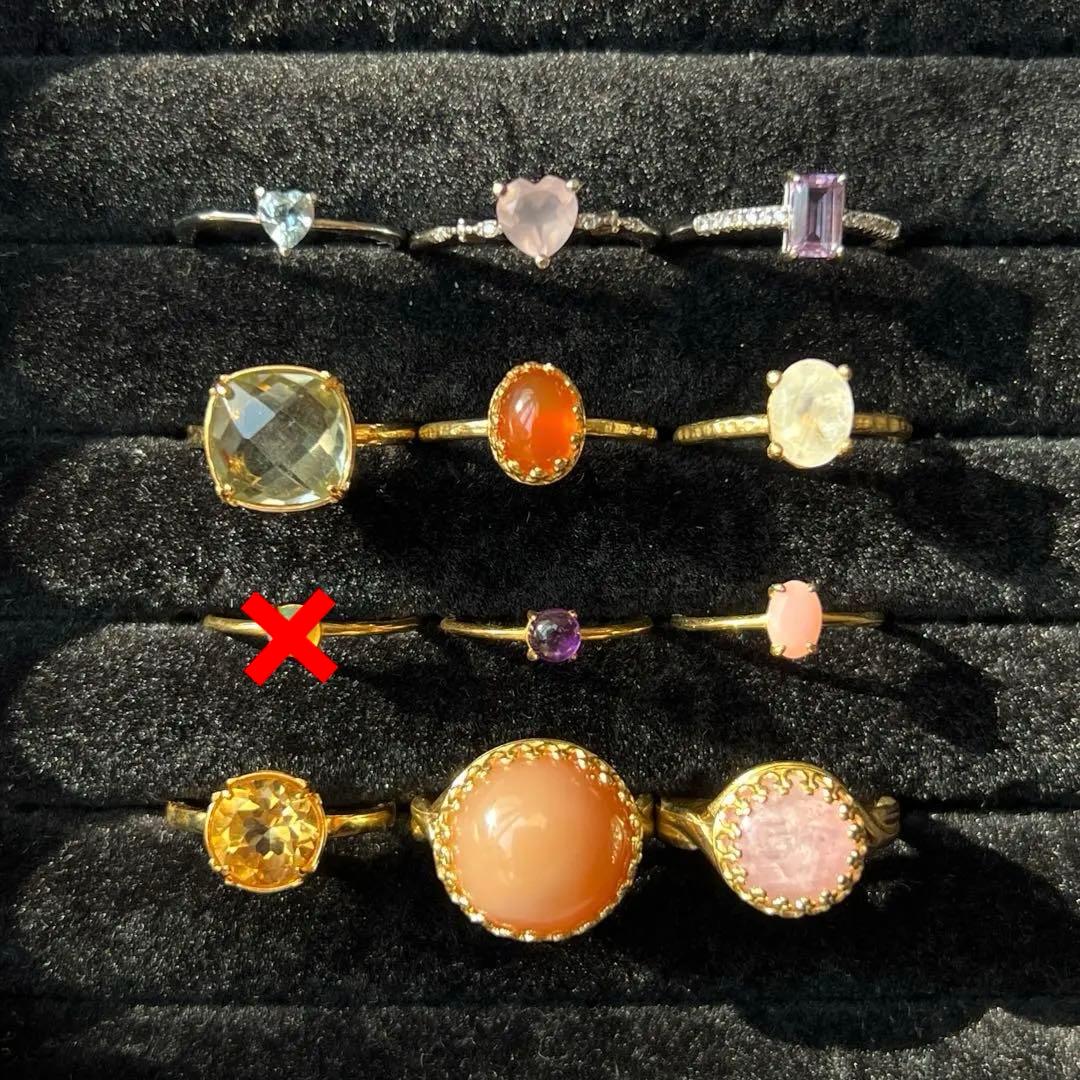 juvelia他 天然石リング 12本セット - メルカリ