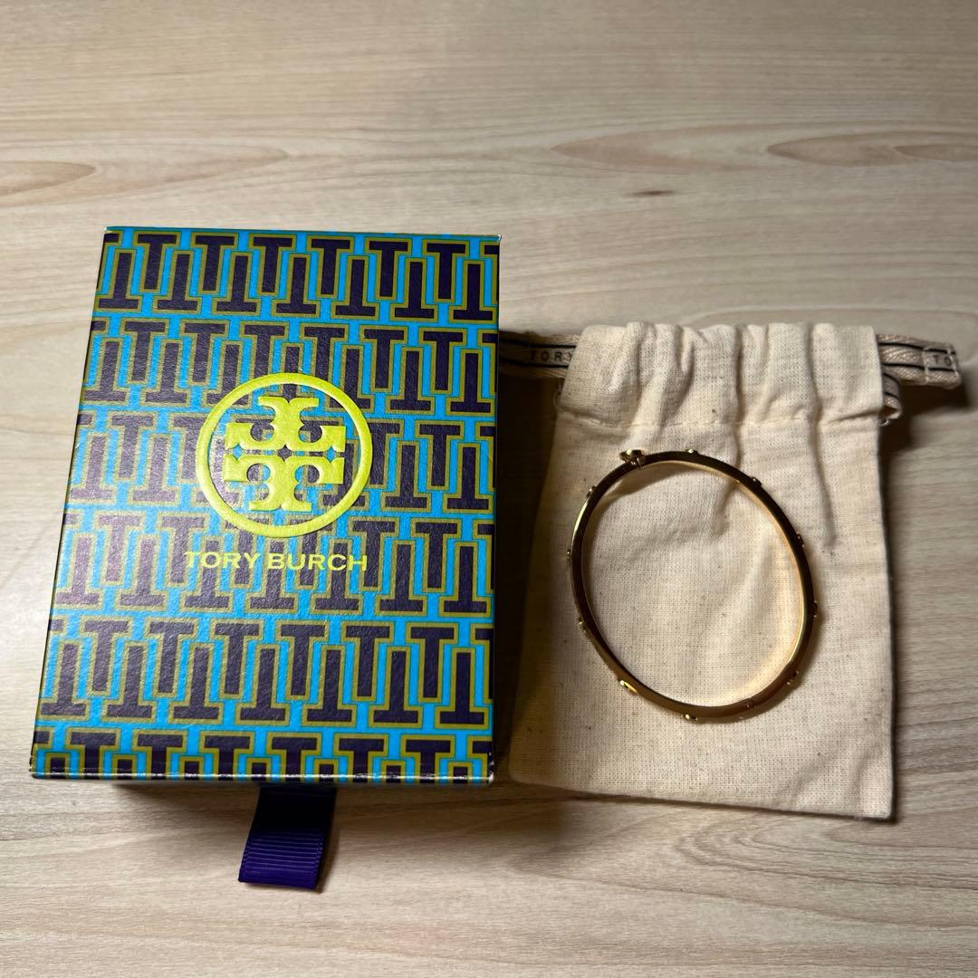 トリーバーチ アイコン パヴェ スタッズ ヒンジブレスレット 5mm