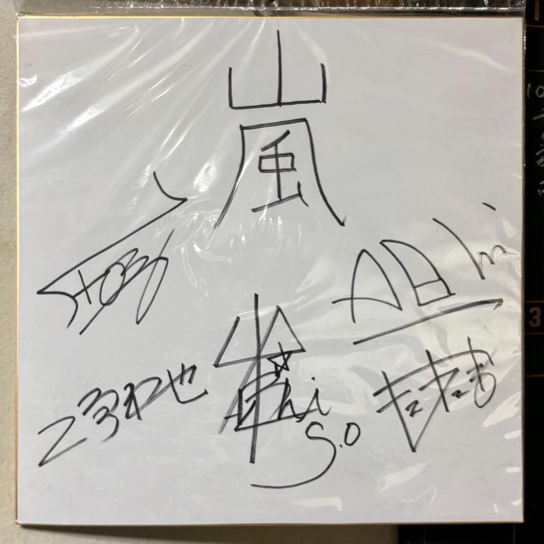 超希少】嵐 メンバー全員 直筆サイン色紙 5人揃い プレミアムレア品