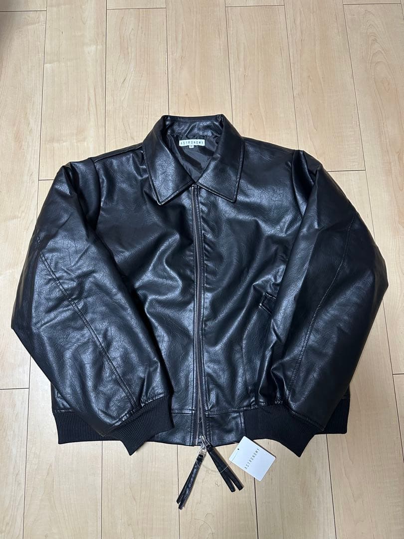 中綿入り　ヴィンテージPU合皮ショート丈ブルゾン 中綿入り ヴィンテージPU合皮ショート丈ブルゾン（ブルゾン