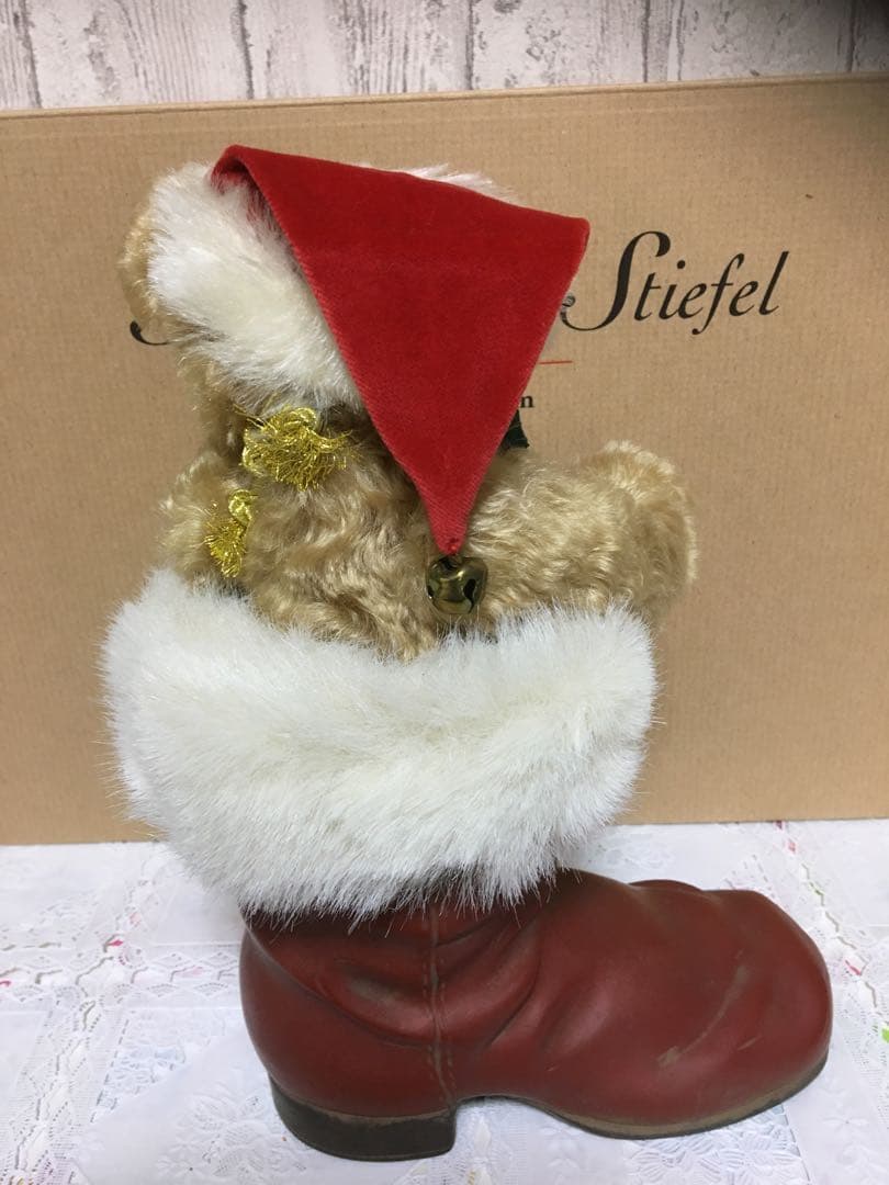 ★ シュタイフ 2001年 クリスマス ブーツ イン ベア ★白タグ世界限定品