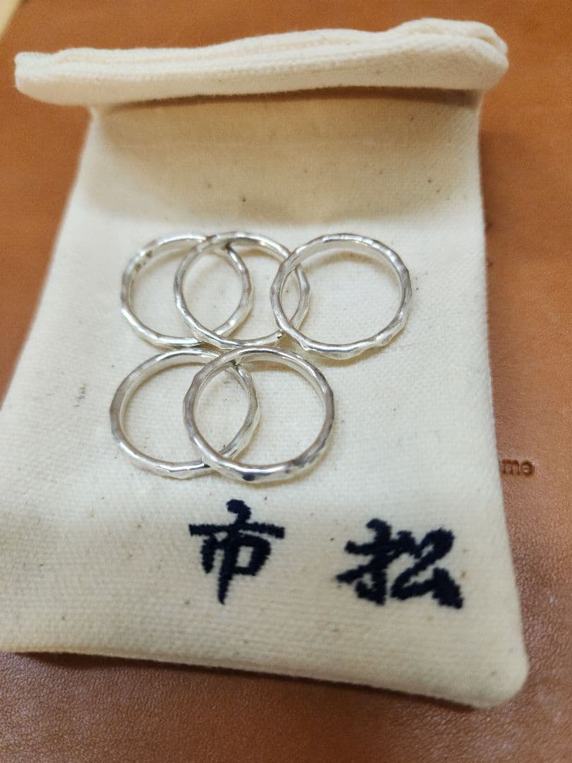 市松 silver シルバー 5連リング 16号 SV ブリオン 5連 リング – 碌山ショップ