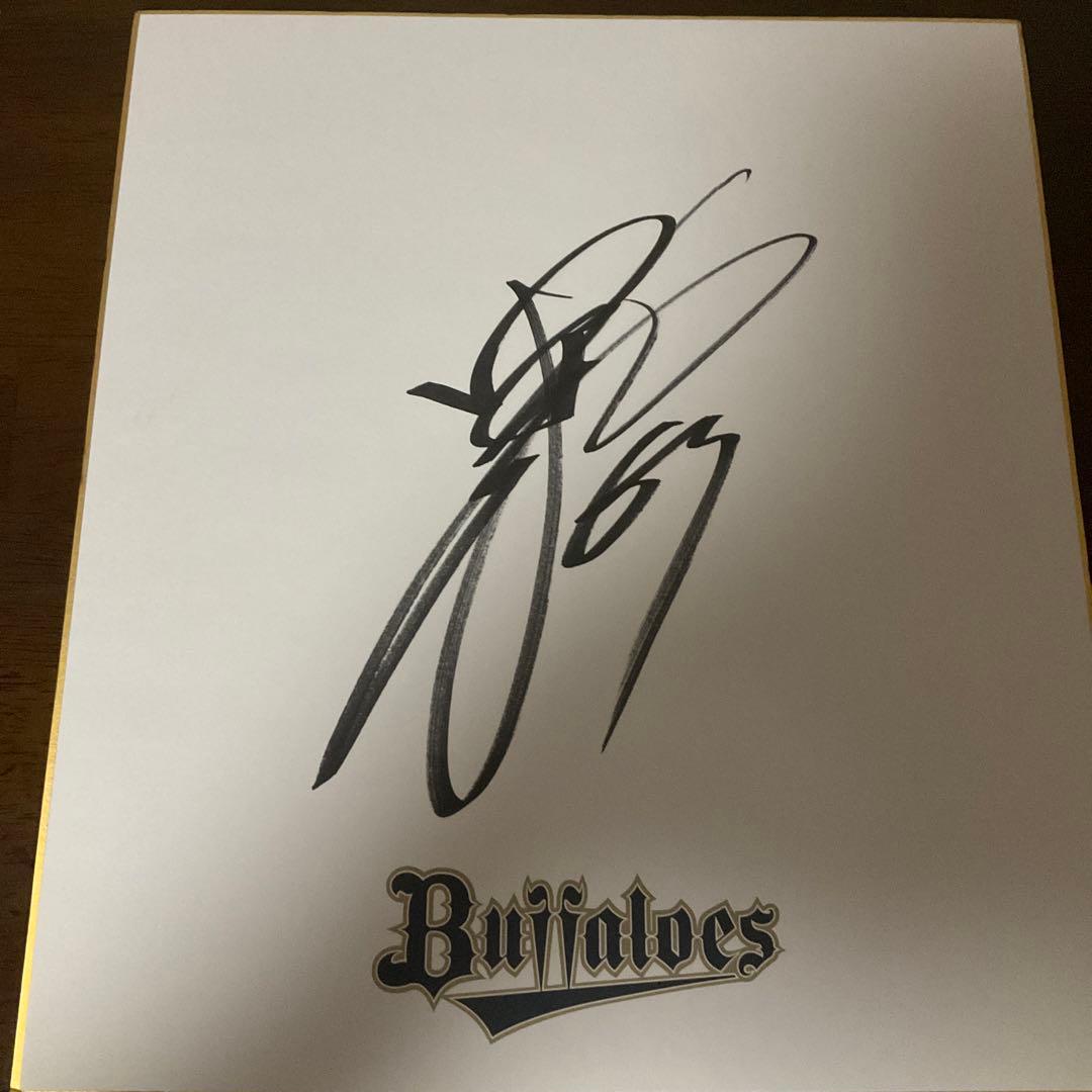 オリックスバファローズ 中川圭太 直筆サイン色紙 - メルカリ