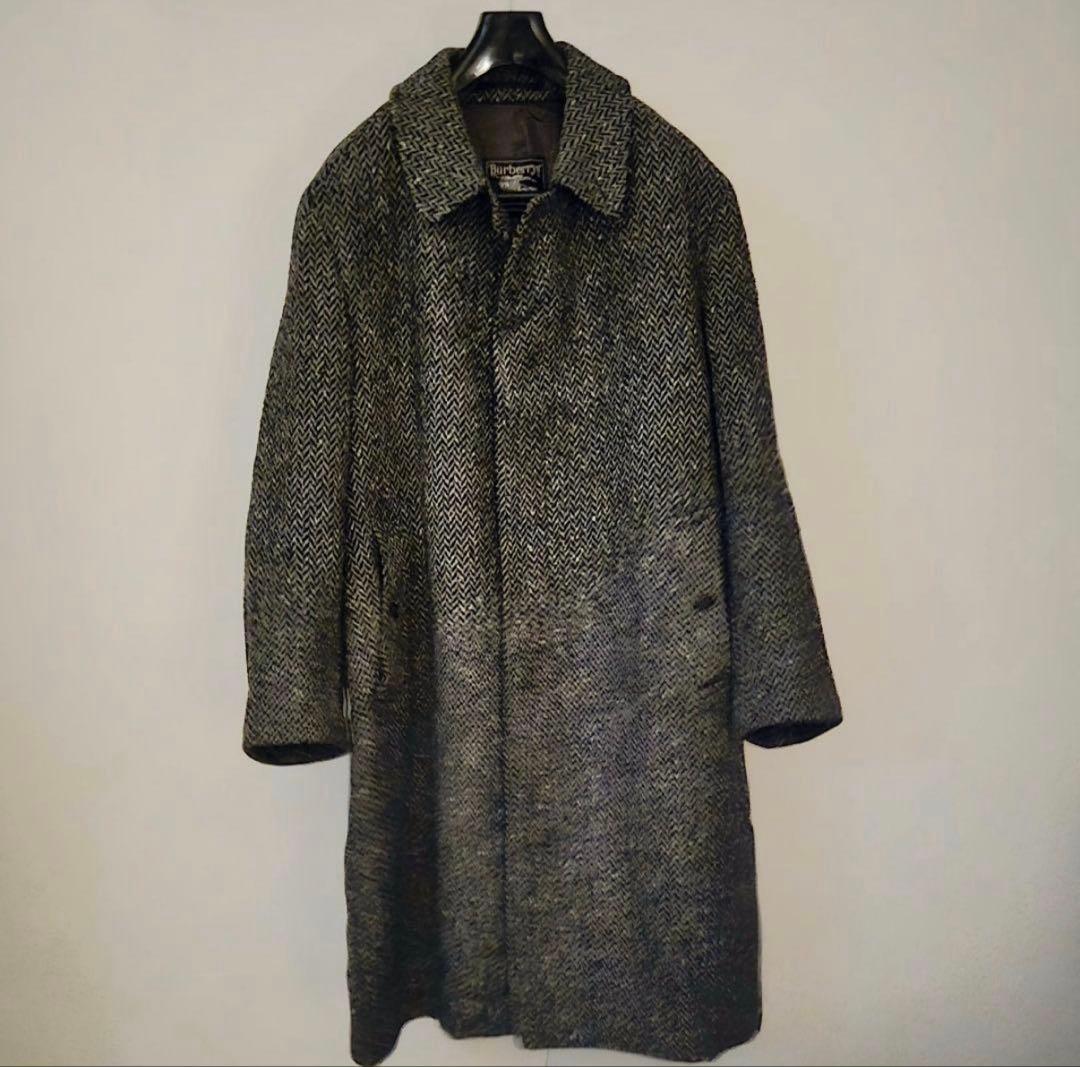 BURBERRY IRISH TWEED サドルショルダー コート - メルカリ
