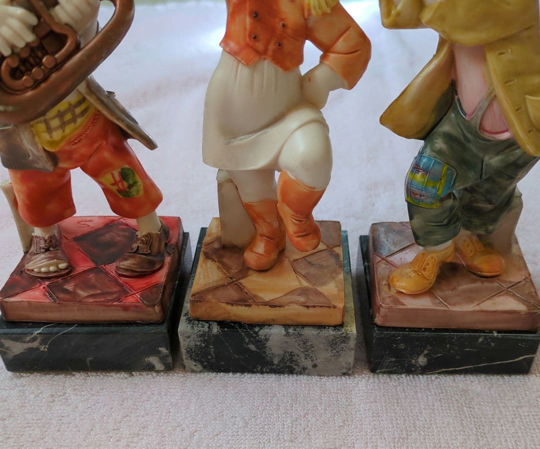 置物 楽隊　3体 　イタリア製　アンティーク