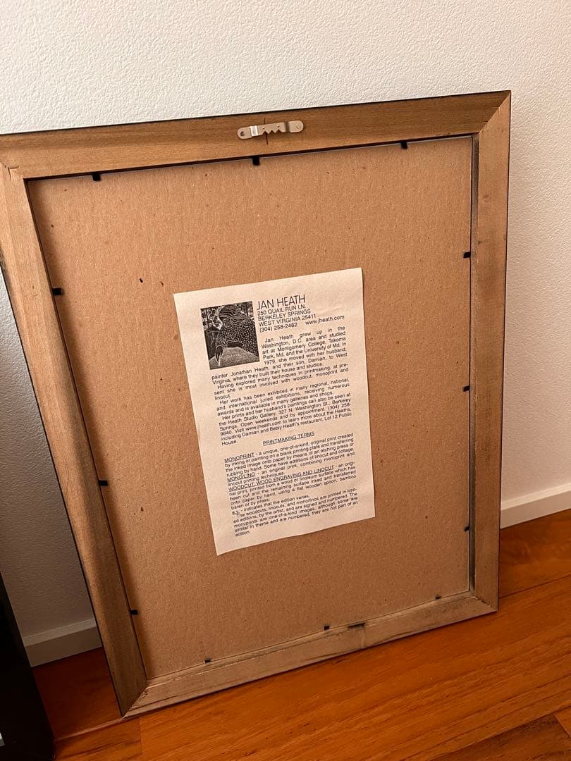 2点セット＊アメリカ東海岸で購入＊JAN HEATHの自然をモチーフにしたアート