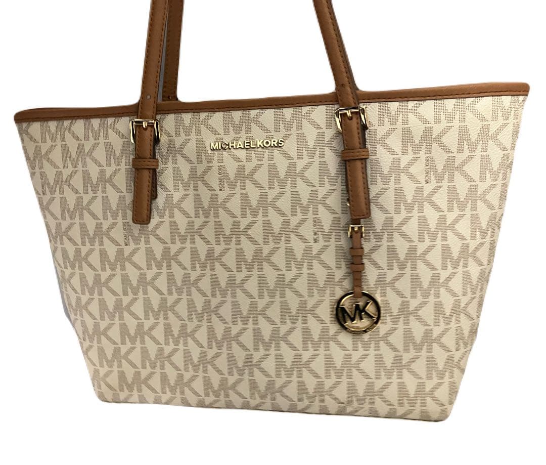MICHAEL KORS トートバッグ ベージュ - メルカリ