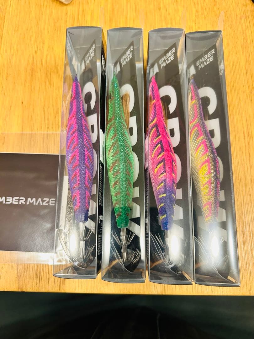 さとしエンバーメイズ　3.5 8本セット　ステッカー付き エンバーメイズ クロウ 3 5号 ワンダーブルー スピッドグリーン