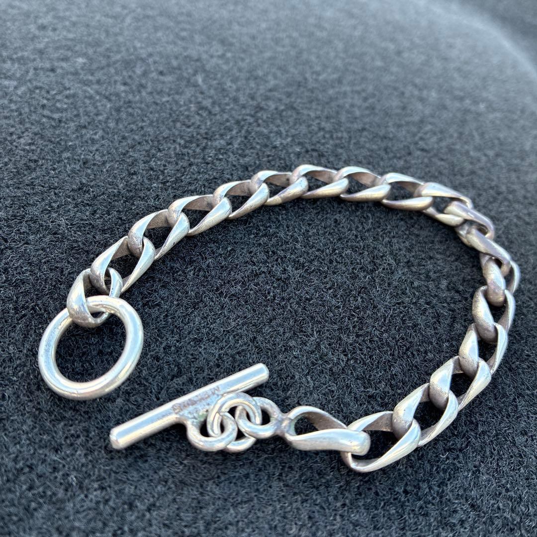 シルバー　ブレスレット　 MEX-925 メキシコ製 MEXICO ヴィンテージ チェーンブレスレット シルバー925