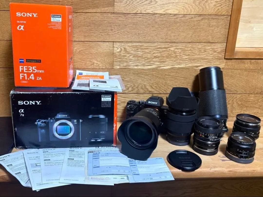 オマケレンズ6本付。ショット5000台　SONY α7ii a7ii ミラーレス オマケレンズ6本付。ショット5000台 SONY α7ii a7ii ミラーレス