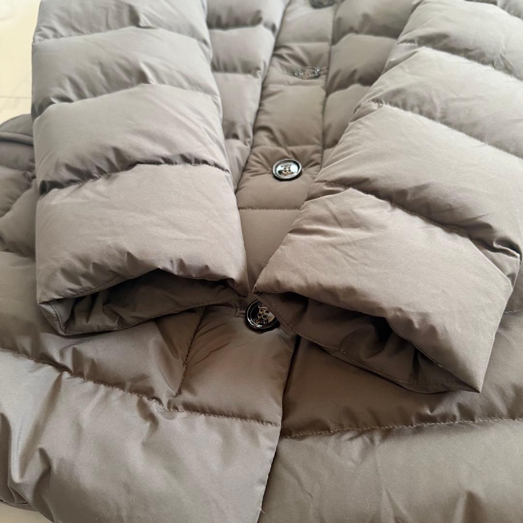 希少☆MooRER エレッタ ダウンコート ファー付き 軽量 42 ブラウン