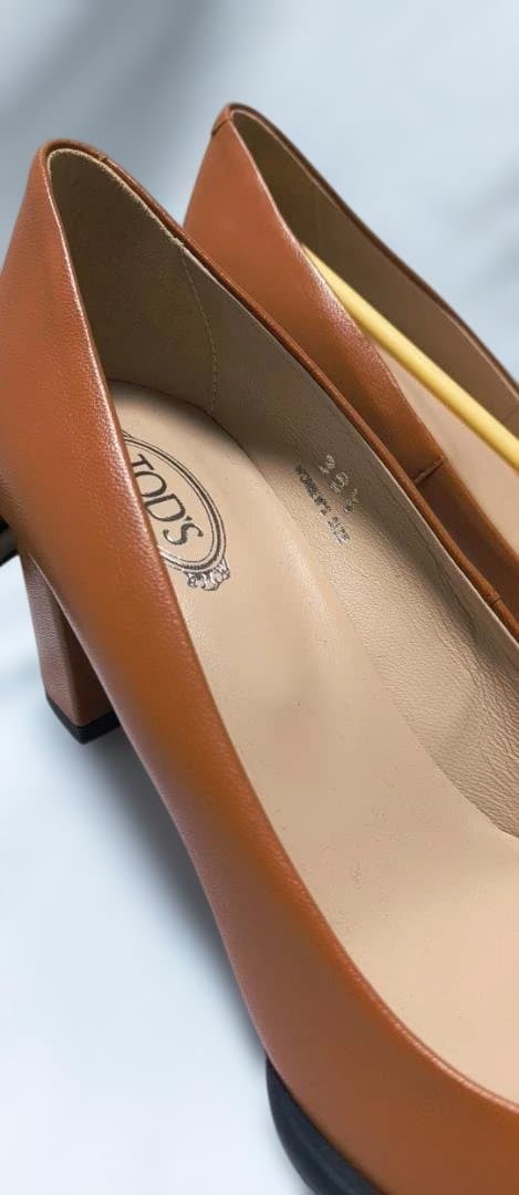 【美品】TOD'S トッズ パンプス キャメルオレンジ 36.5（23.5cm）