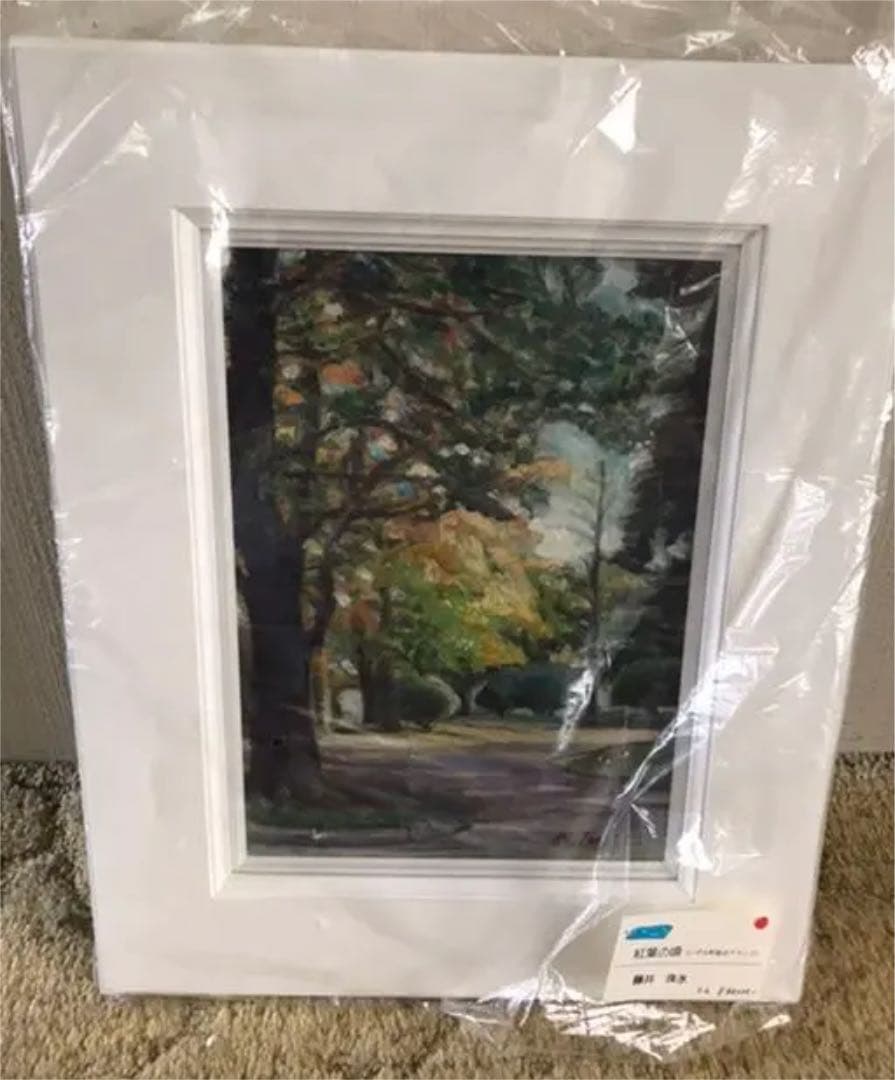 額装油絵　F4 風景画