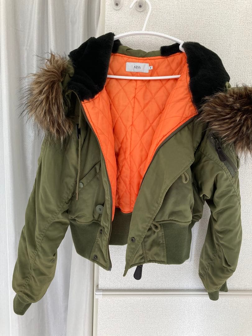 AZUL BY MOUSSY ミリタリージャケットN2B緑 Sサイズ Azul by moussy(アズールバイマウジー) / N2B/フライトジャケット