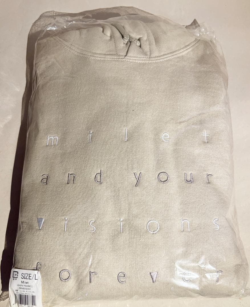 milet visions パーカー未使用 Lサイズ 付属冊子としおりのおまけ
