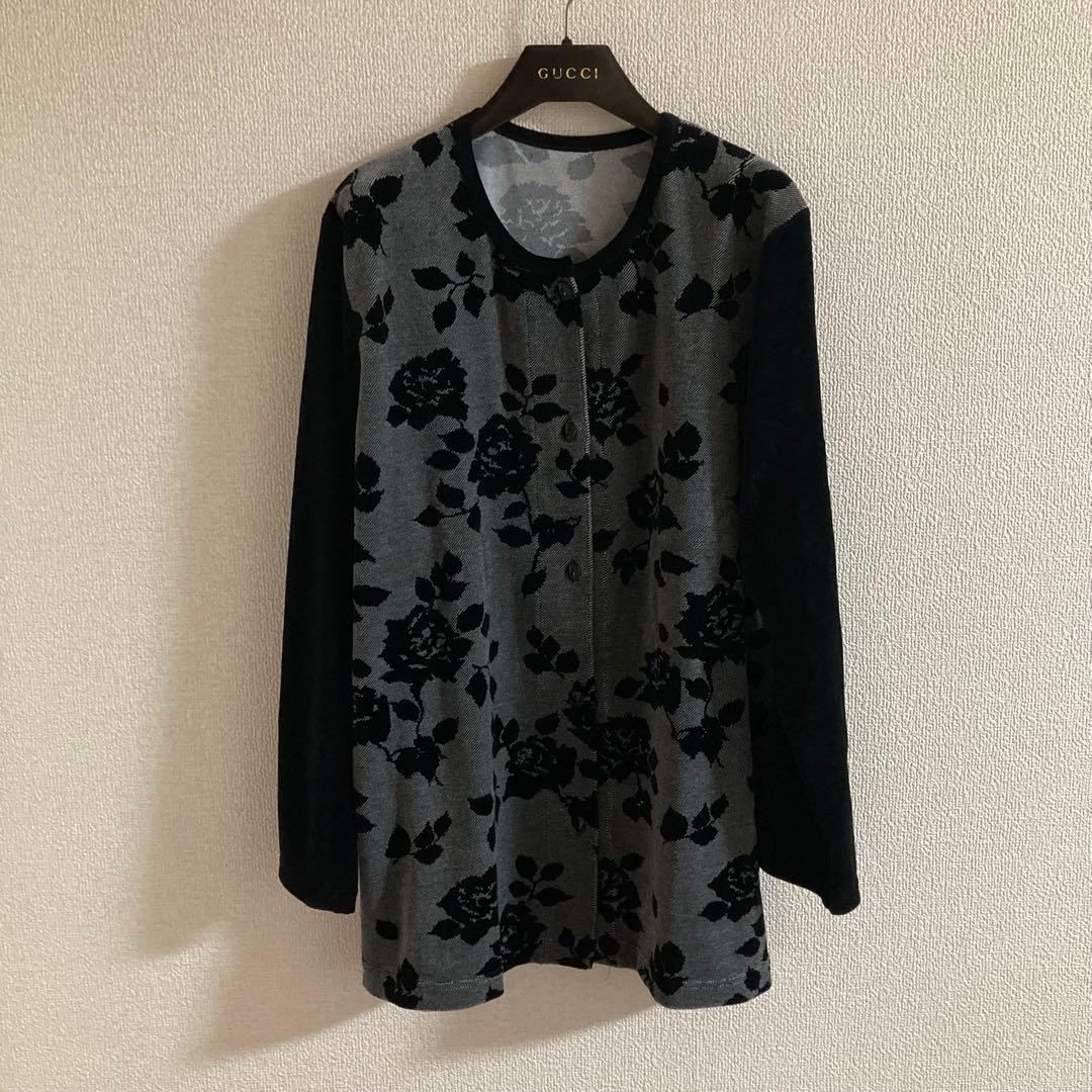 ジョワイユ エトワール海渡 ベロア ローズ 薔薇 パジャマ 前開き LL