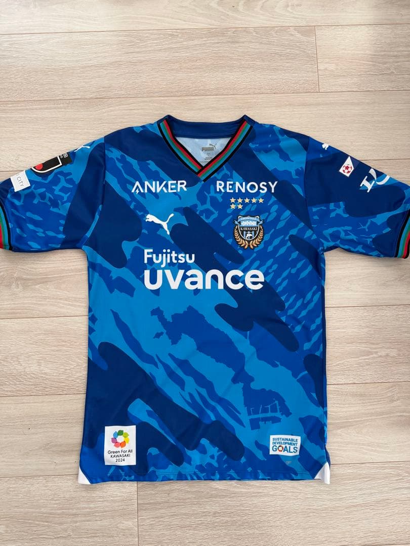 天皇杯優勝ワッペン付き】川崎フロンターレ 2024年リミテッドユニ 三浦
