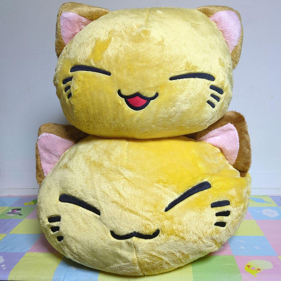 ねむネコ 茶ねむネコBIGぬいぐるみ 2点セット まとめ売り - メルカリ