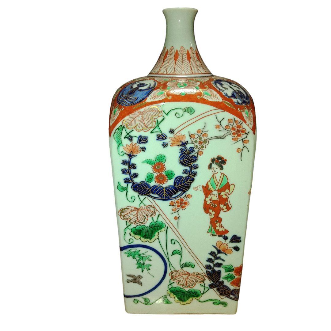 古伊万里　美人色絵角徳利　角福 古伊万里 美人色絵角徳利 角福 - メルカリ