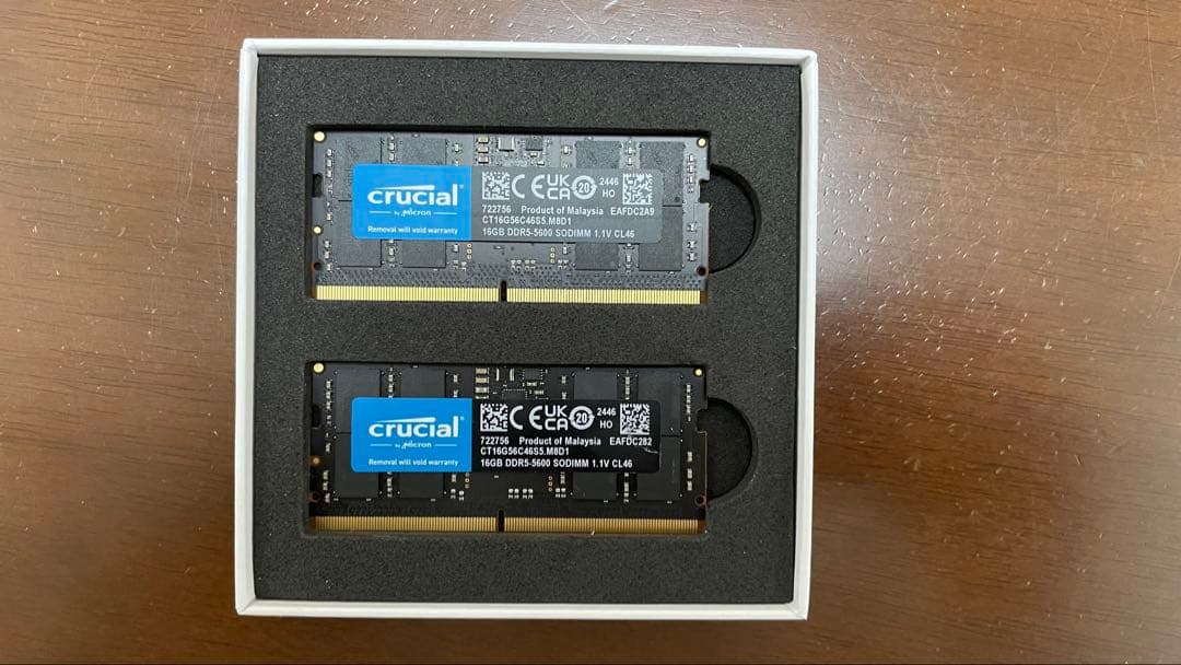 DDR5-5600 SODIMM Crucial 16GB X2 32GB - メルカリ