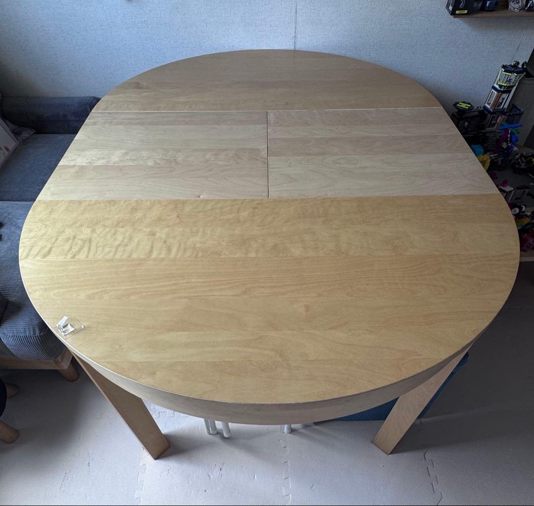 IKEA IKEA 丸テーブル 伸縮テーブル BJURSTA - メルカリ