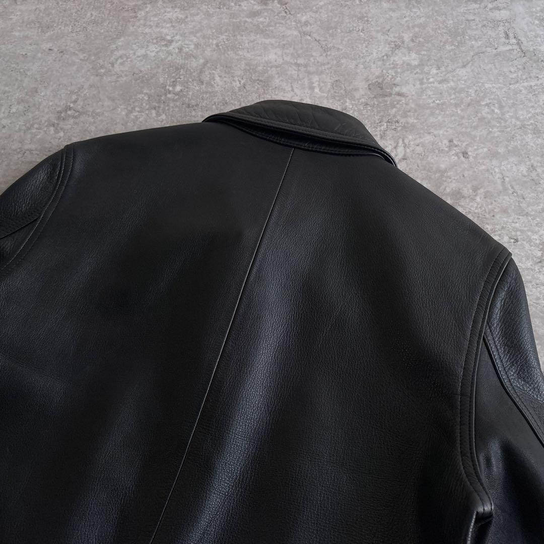 未使用級□WACKO MARIA【M】本革 レザージャケット ドット 総裏 黒