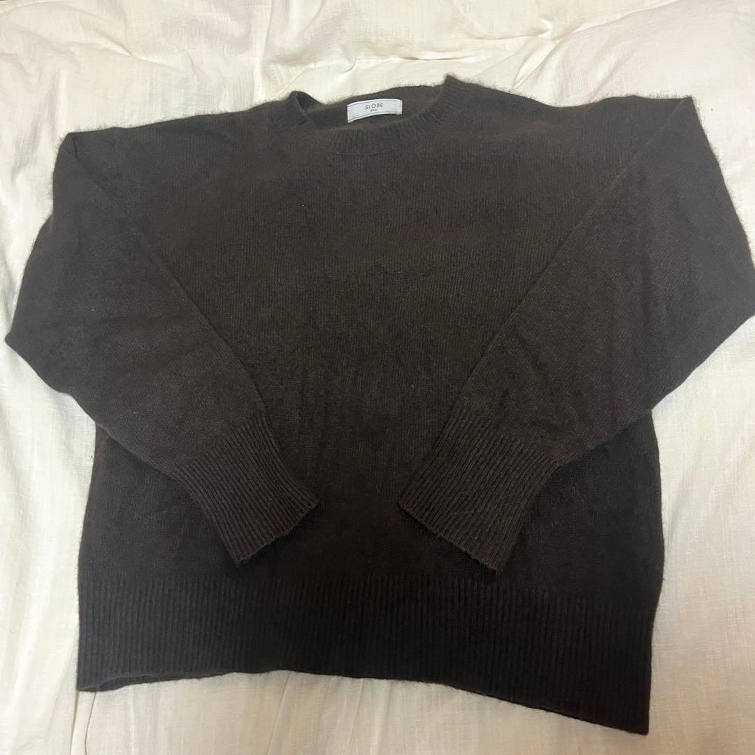 SLOBE IÉNA フォックスウールカシミヤプルオーバー ブラウン フォックスウールカシミヤプルオーバー（ニット／セーター）｜SLOBE