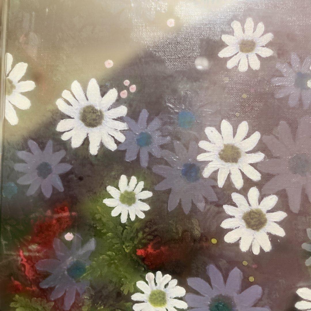 まあさん専用　美谷島　『初夏』　油絵　油彩画　マーガレット　額装入り