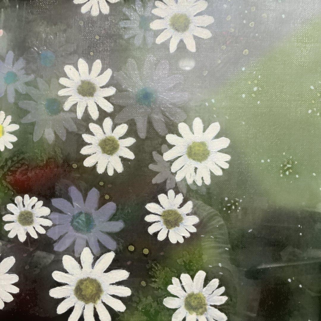 まあさん専用　美谷島　『初夏』　油絵　油彩画　マーガレット　額装入り