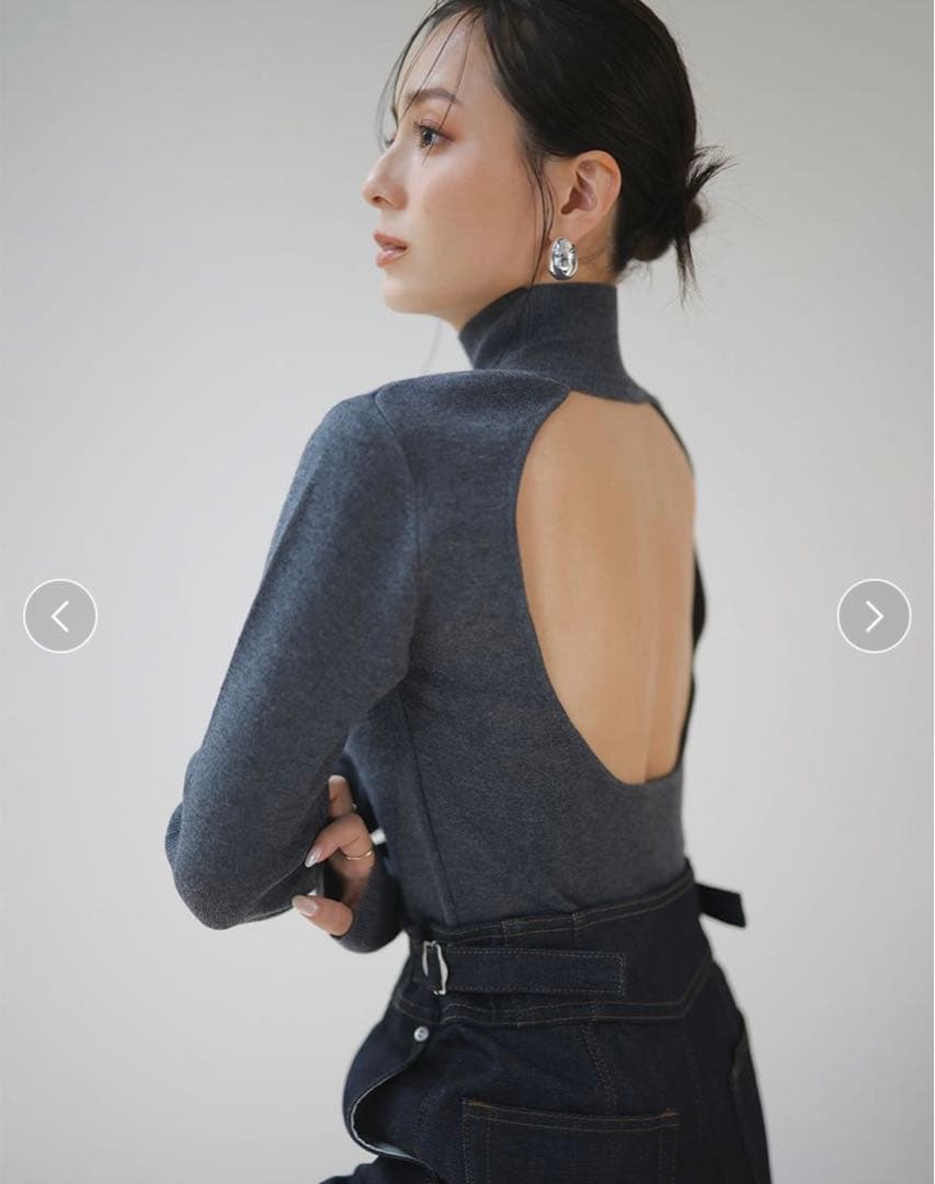 anuans バックオープンニットトップス/カップイン バックオープンニットトップス/カップイン（ニット）｜ánuans（ア