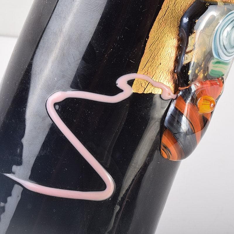 カメイガラス　亀井協一造　硝子花器　共箱　M　7045