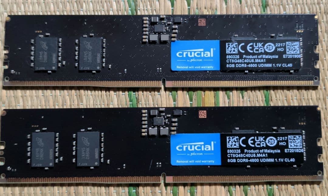 【限界値下】crucial 8GB×2枚 DDR5 4800MHz メモリー Amazon | クルーシャル (マイクロン製) デスクトップ用メモリ 8GBX2枚