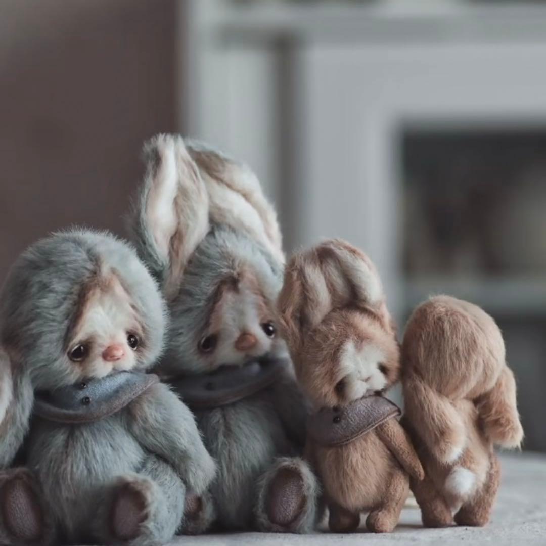 ぬいぐるみ アーティストベア テディベア 海外作家様 気怠うさぎ 兎