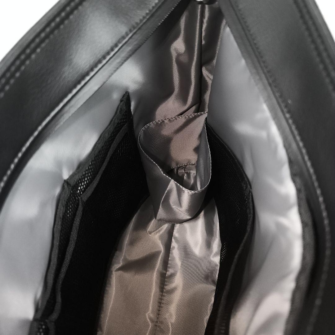 ✨未使用級✨ タケオキクチ トートバッグ 合皮 撥水 肩掛け A4可能 黒