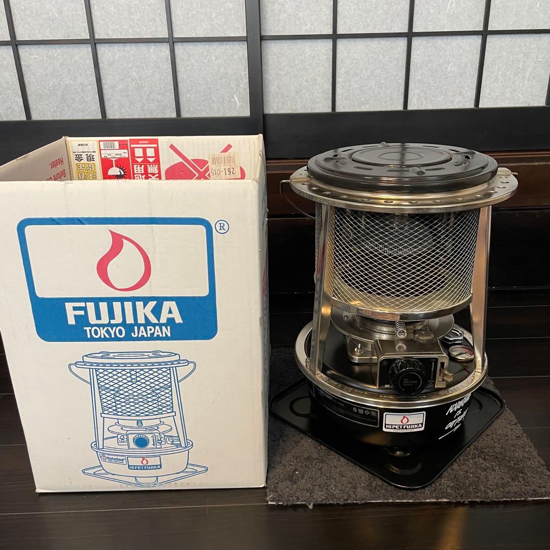 中古 フジカハイペット 石油ストーブ ブラック 反射板付き - メルカリ