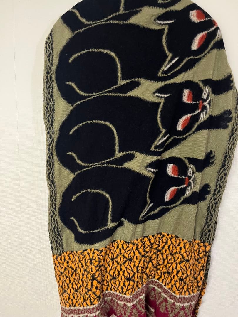 Kapital キャピタル　マフラー　ストール　kapital KAPITAL キャピタル 縮絨ウール マフラー ストール スカル ドクロ