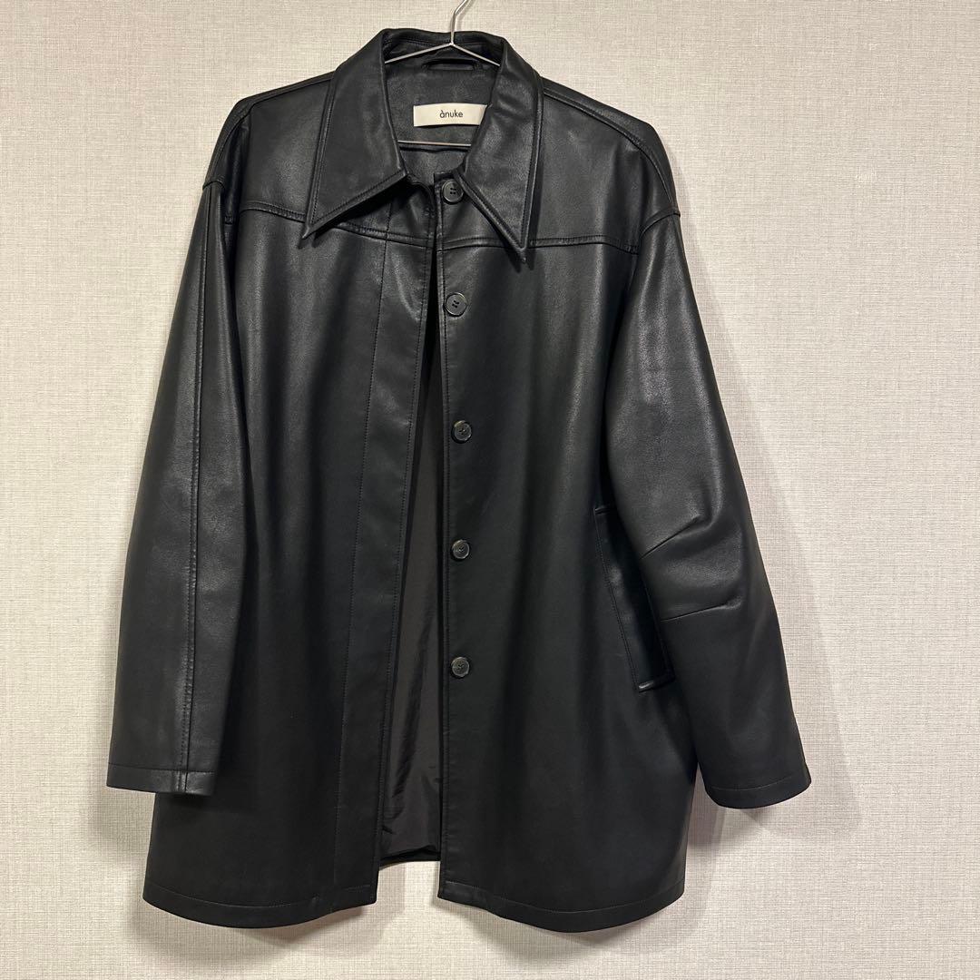 anuke Ecoleather Over Jacket 38 ブラック - メルカリ