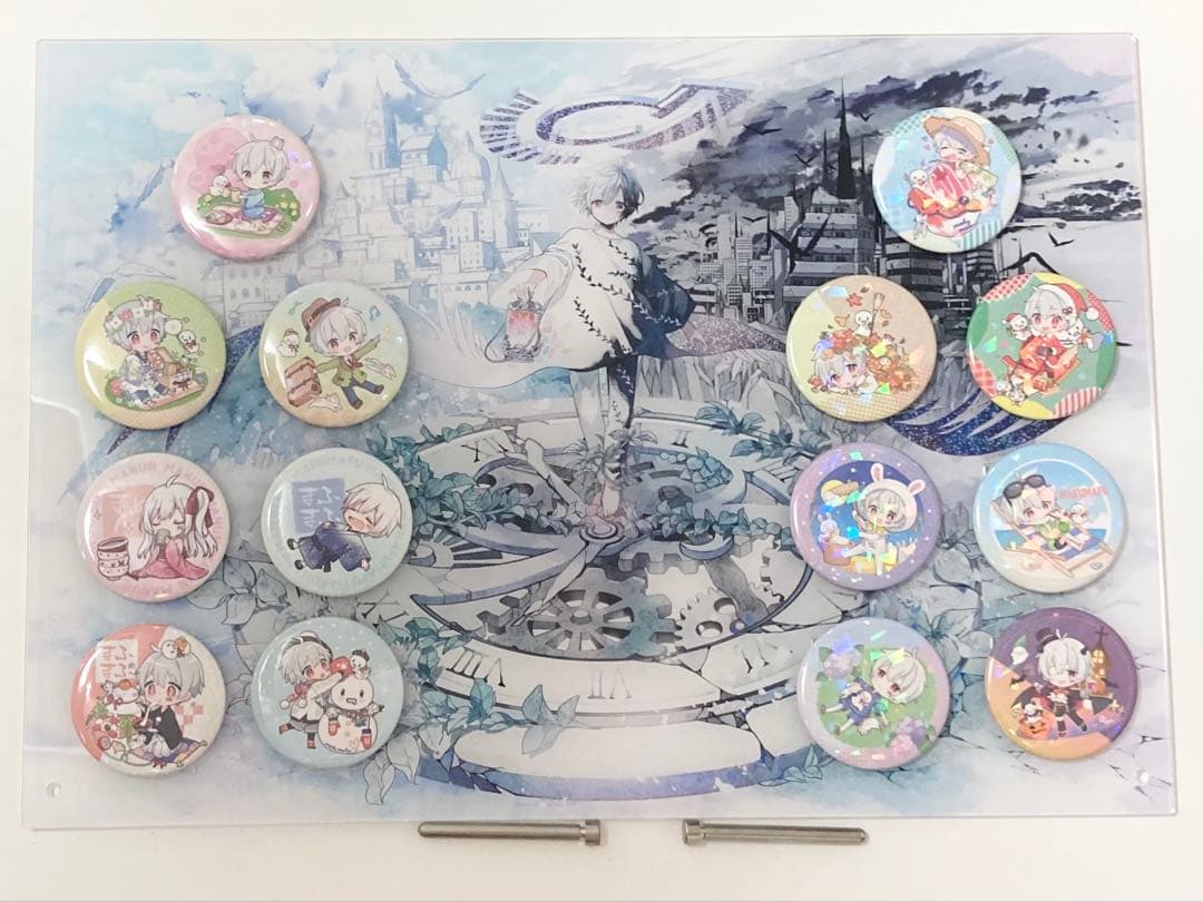 まふまふ　缶バッジくじ　ホログラフィック缶バッジ（フルコンプアクリルボード付）