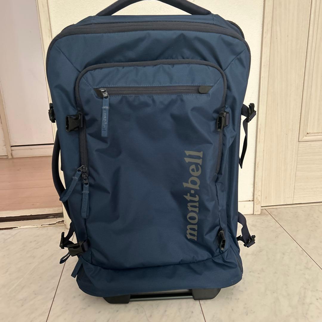 一度使用のみ　mont-bell ウィリーバッグ 40L ネイビー　説明書付 mont-bell（モンベル） バッグ メンズ レディース スーツケース