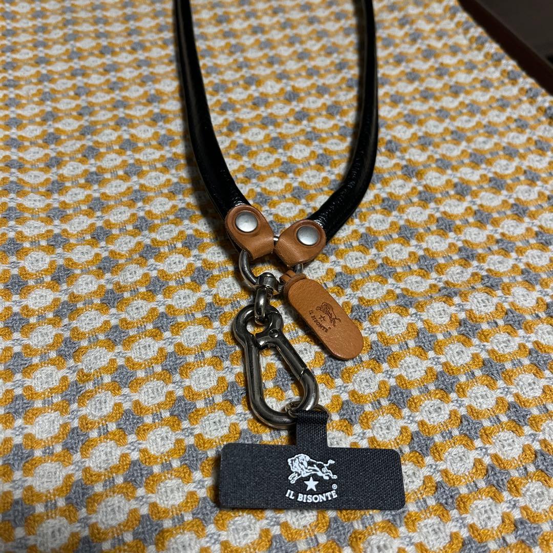 IL BISONTE レザー ストラップ 黒 IL BISONTE（イルビゾンテ） カメラストラップ カメラ用ストラップ