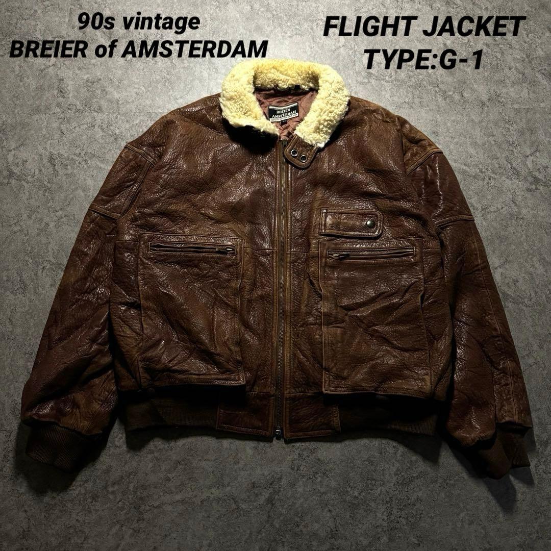 90s vintage】フライトジャケット XL G1 レザージャケット 本革 - メルカリ