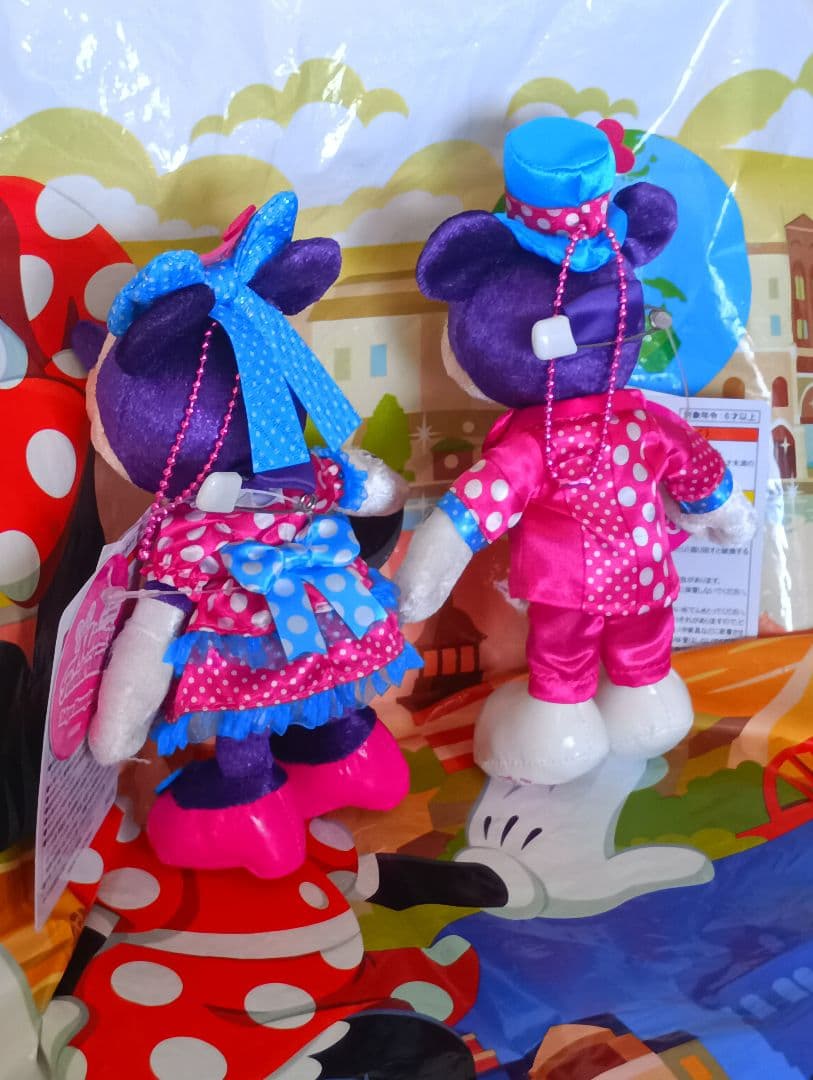 ディズニー　パルパルーザ　ぬいぐるみバッジ　ミッキー　ミニー