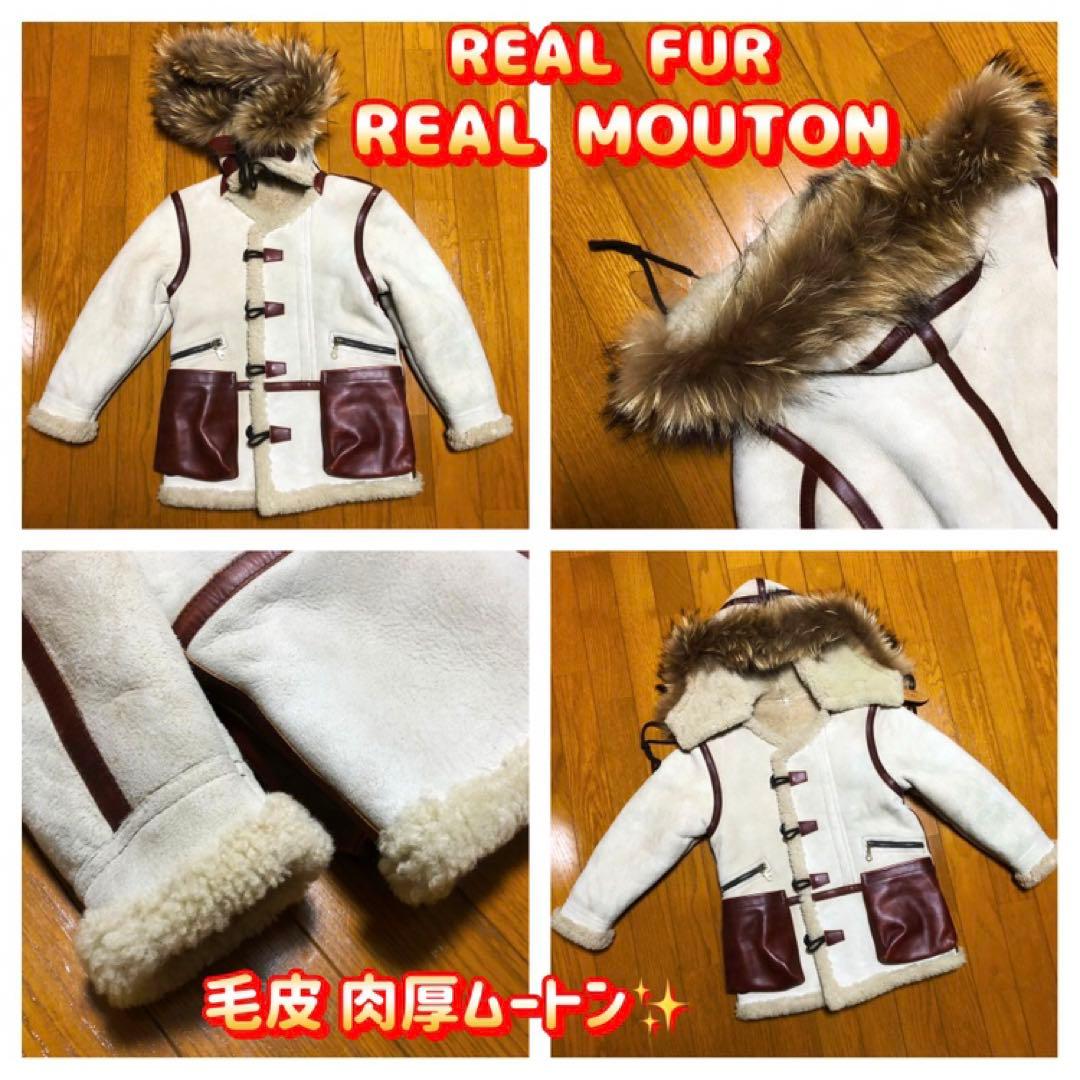 B-7 女性やキッズに ブラウンパーツ頑丈本革 羊革羊毛100% リアルムートン Amazon | [VIIBOY] B-3ムートンジャケット ムート B3 フライト