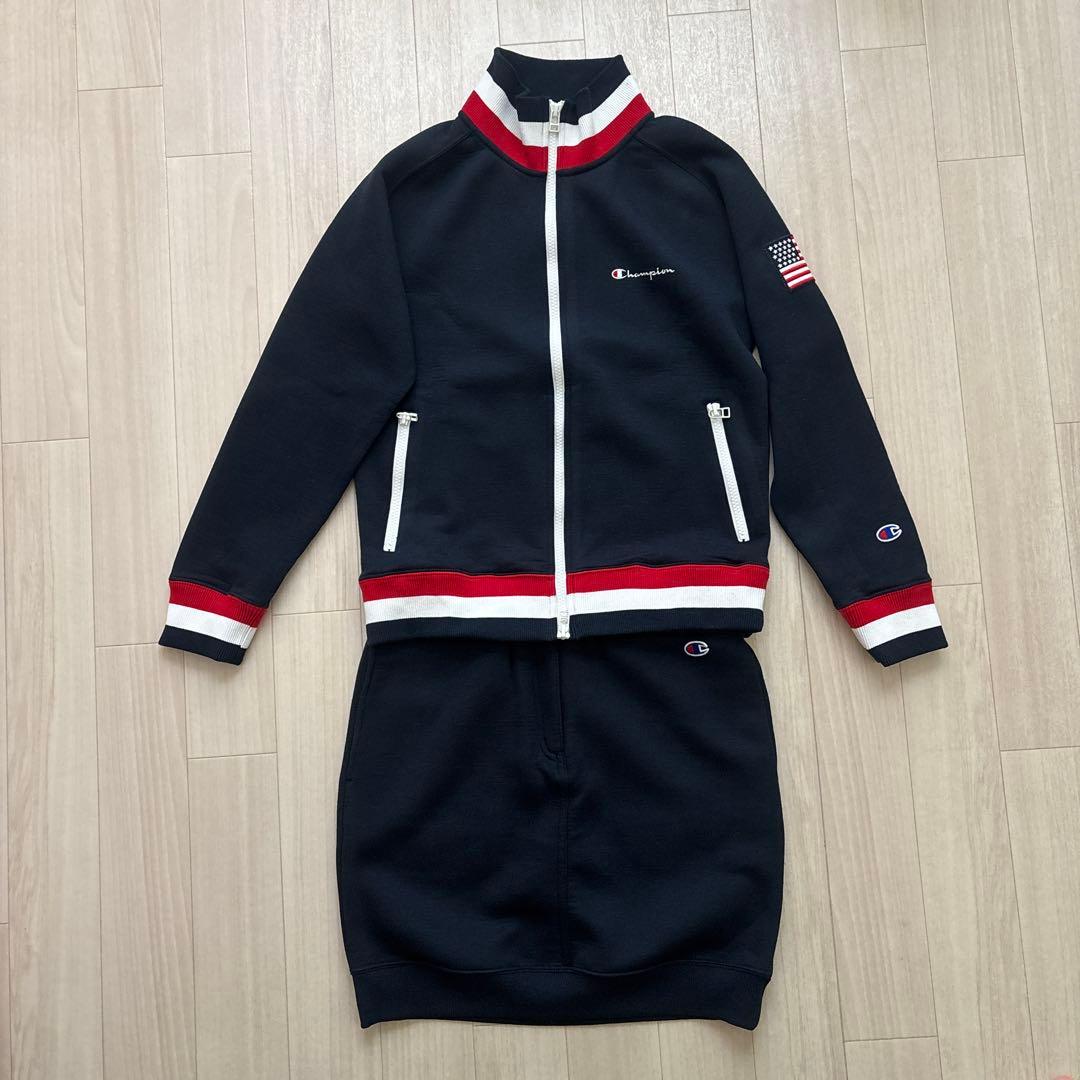 チャンピオンゴルフ上下セットアップ　ネイビー チャンピオンゴルフ(チャンピオンゴルフMENS2)のスタイリング