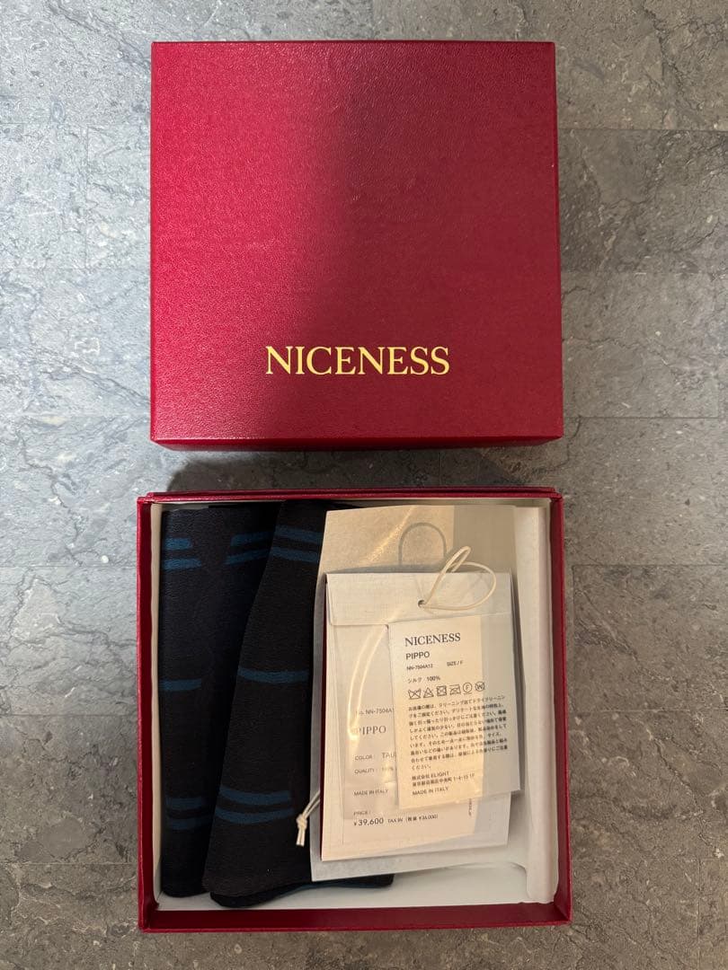 新品 NICENESS × FRATELLI LUIGI PIPPO スカーフ NICENESS ナイスネス×フラテッリルイージ NICENESS×FRATELLI LUIGI