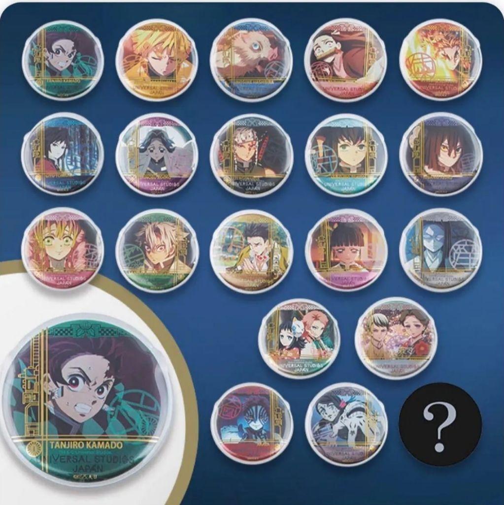 鬼滅の刃 USJ コレクタブル缶バッジ カバー付き 2021限定 20種類コンプ