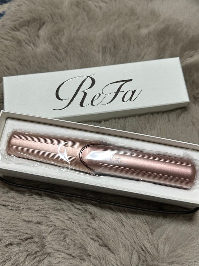 ReFa カールヘアアイロン ピンク 充電ケーブル付き