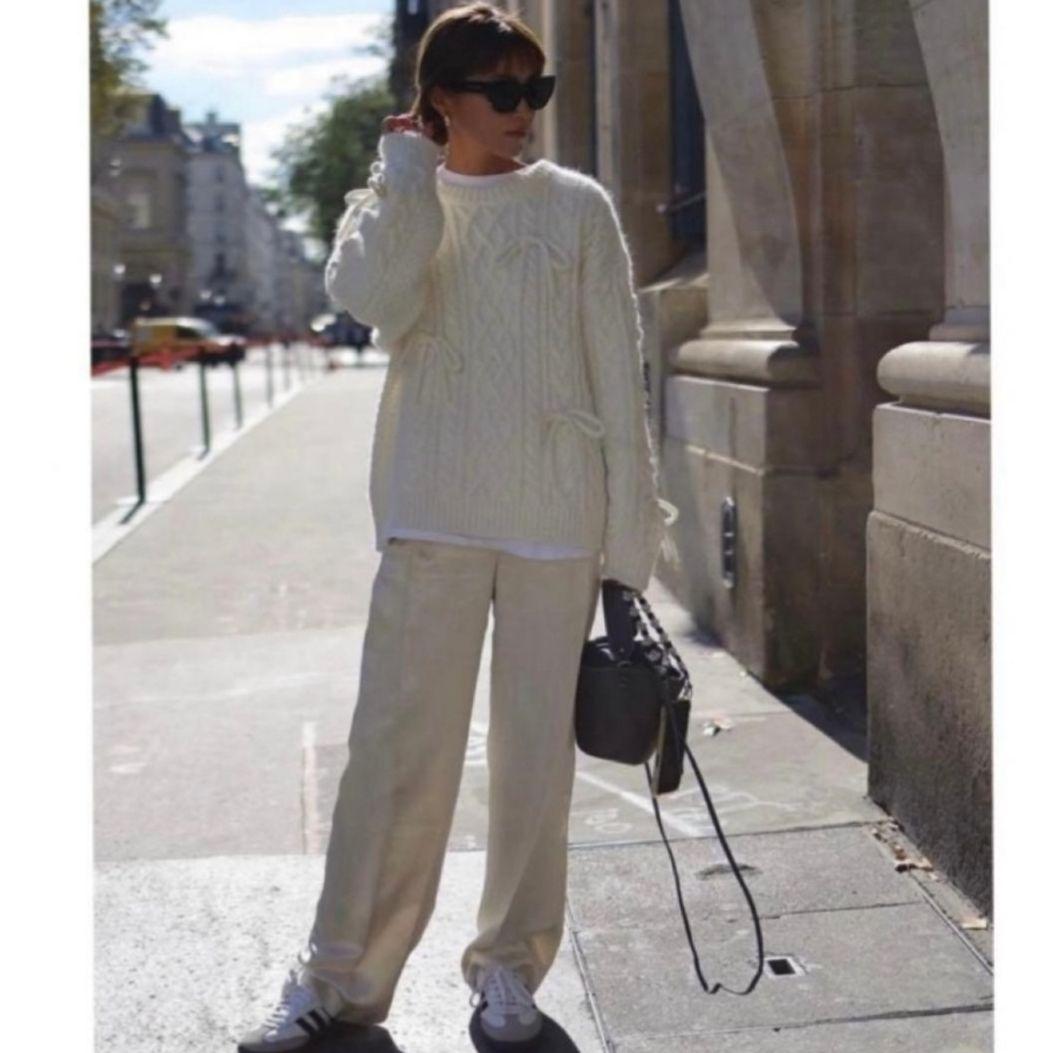 【gypsohila/ジプソフィア】リボンケーブルニット e1075e2fbbe569dce72fc2c84c3fb7