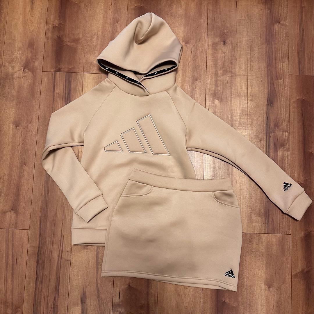 アディダス　サイズS トレーナー　スカート　ダンボールニット　セットアップ　秋冬 adidas（アディダス） スカート ダンボールニット ラップスカート
